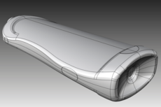 CAD-Modell einer Flasche, Strak- und Konstruktive Flächen