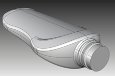 CAD-Modell einer Flasche, Strak- und Konstruktive Flächen
