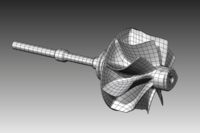Rückgeführtes CAD Modell von einem Turbinenrad für Simulation im CAD Umfeld