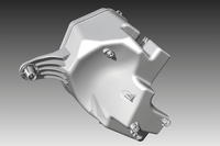 Gescanntes 3D-STL-Modell von einem Wischwassertank.