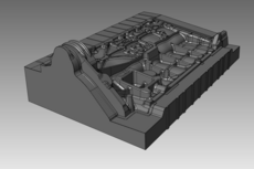 CAD Modell von der rückgeführten Motor-Seitenwand