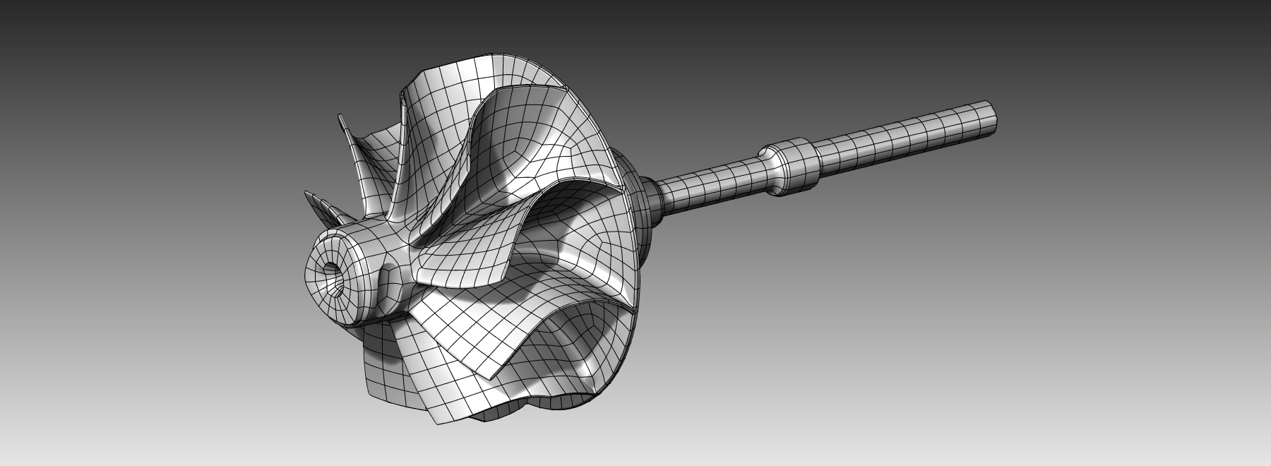 CAD-Modell aus Freiformflächen zur Simulation der realen Geometrie